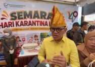 Balai Karantina Hewan, Ikan, dan Tumbuhan Sulawesi Tengah membuka Klinik Ekspor dan layanan vaksinasi rabies gratis dalam Gebyar UMKM memperingati Hari Ulang Tahun (HUT) ke-48 Kota Palu di Lapangan Vatulemo, Minggu (27/9/2026).